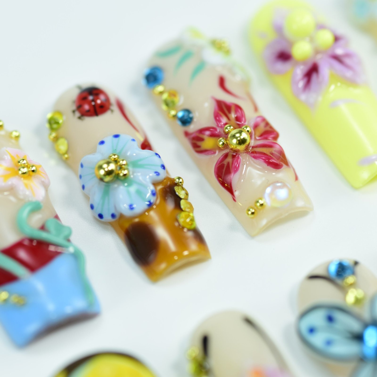 botanical whimsy 3d nail art botanical whimsy 3d nail art