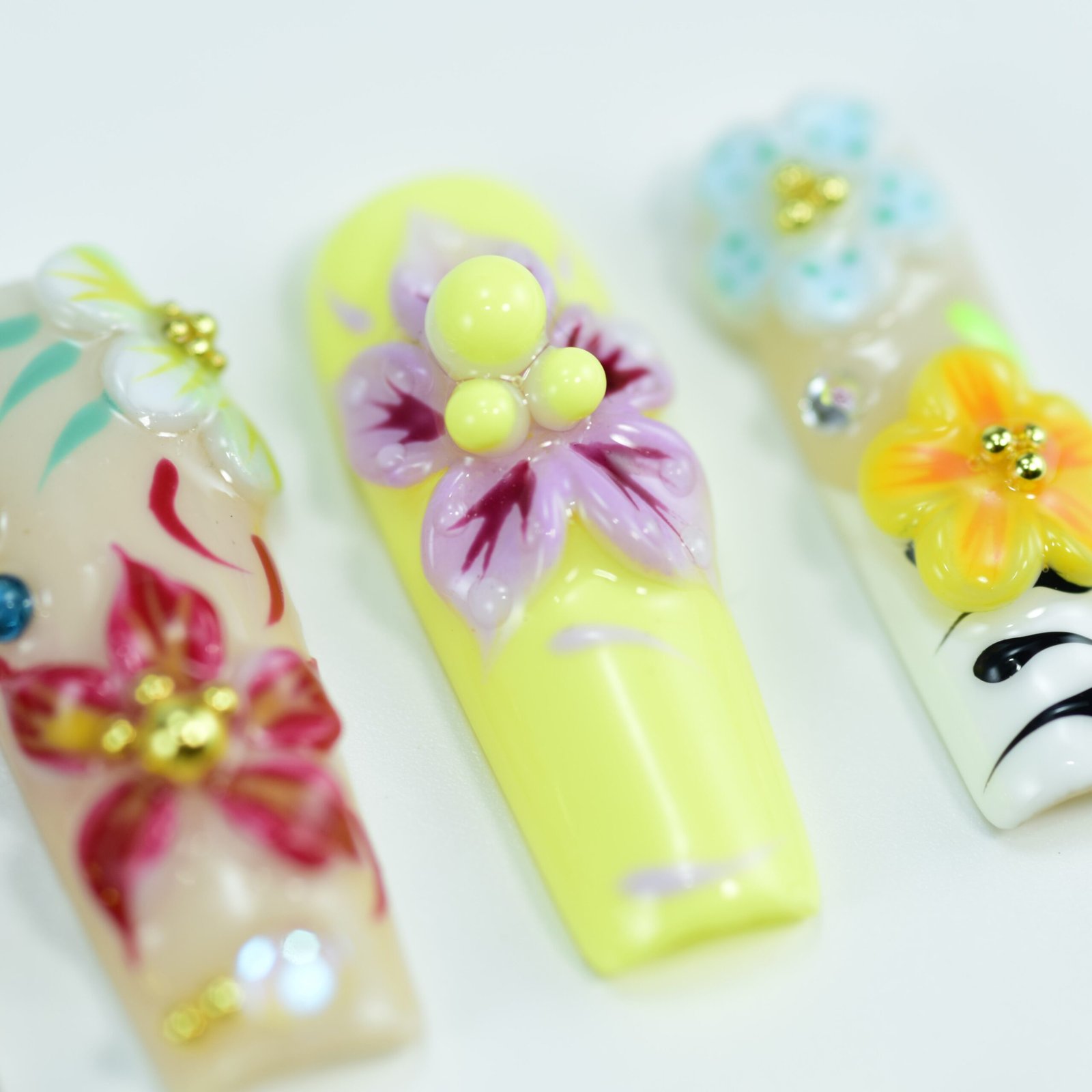 botanical whimsy 3d nail art botanical whimsy 3d nail art