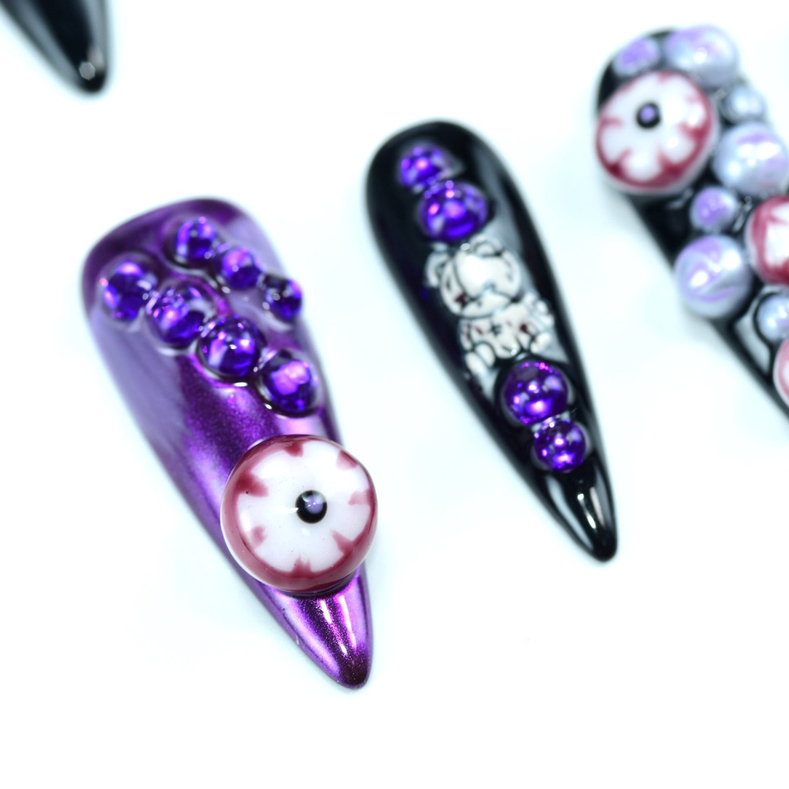 gothic whimsy punk eye 3d nail art set gothic whimsy punk eye 3d nail art set