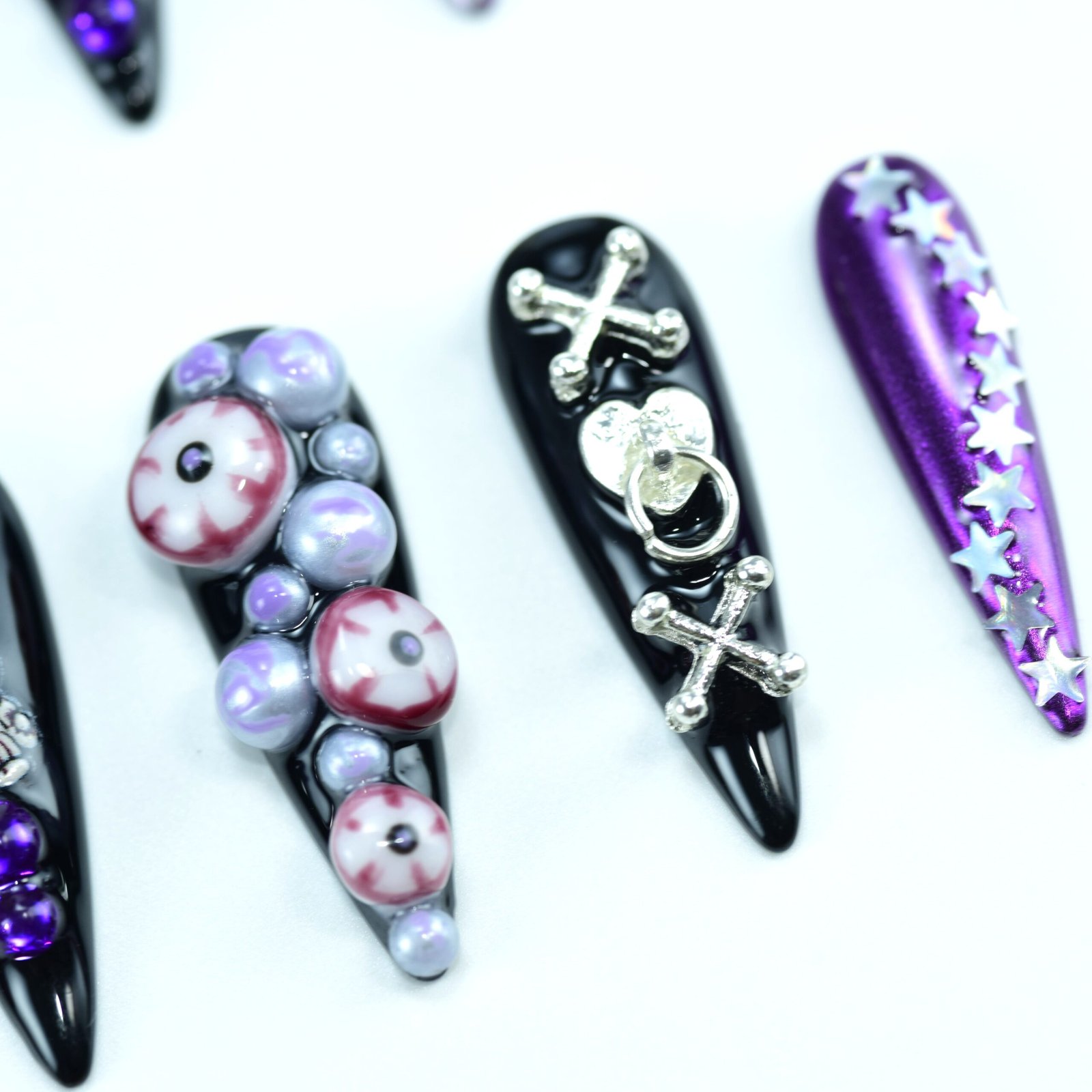 gothic whimsy punk eye 3d nail art set gothic whimsy punk eye 3d nail art set